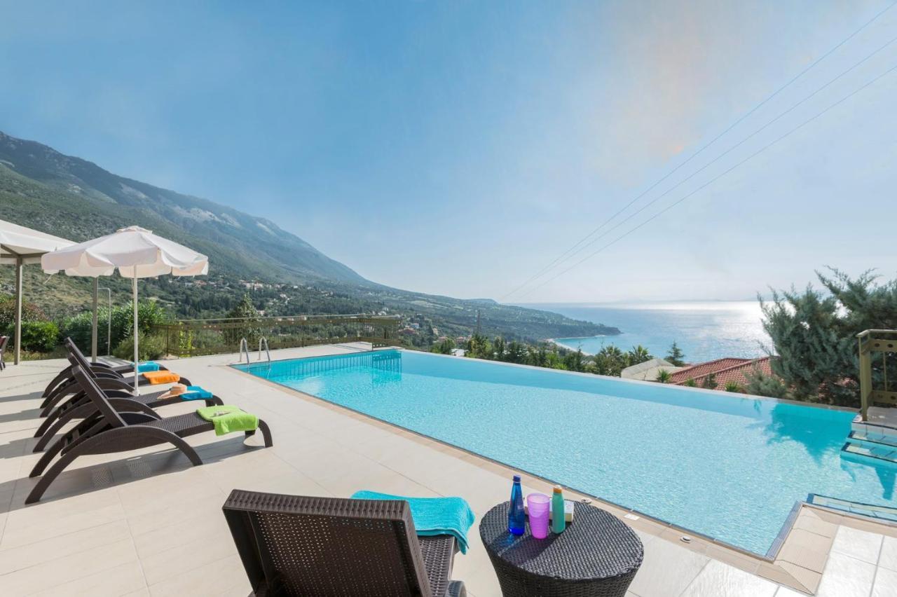 Lourdas Beach View Villa Vlachata Luaran gambar