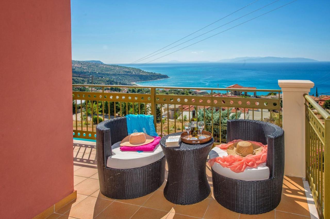 Lourdas Beach View Villa Vlachata Luaran gambar